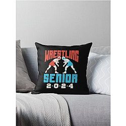 Wrestling Senior 2024 Throw Pillow
