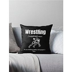 Wrestling Definition  Throw Pillow