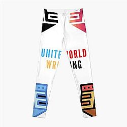 united world wrestling sticker pack  Leggings