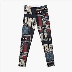 USA Wrestling - Strength - Courage - Honor - For Youth and Men Leggings