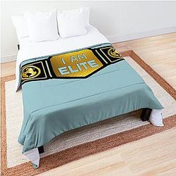 Wrestling Belt I Am Elite Choose Background Color Comforter