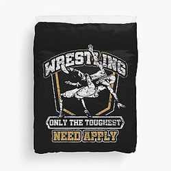 Wrestling Hard Guys Duvet Cover