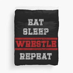 Wrestling Vintage T-Shirt Duvet Cover