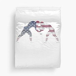 american flag wrestling Duvet Cover