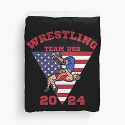 Team USA wrestling  Duvet Cover