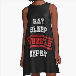 Wrestling Vintage T-Shirt A-Line Dress