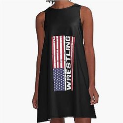 Wrestling Hobby Sport Game Gift A-Line Dress