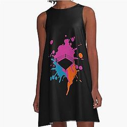 Wrestling  Colorful Splash A-Line Dress