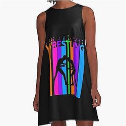Wrestling  Colorful Bubbles A-Line Dress