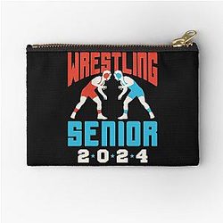 Wrestling Senior 2024 Zipper Pouch