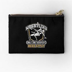 Wrestling Hard Guys Zipper Pouch