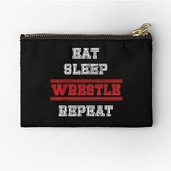Wrestling Vintage T-Shirt Zipper Pouch