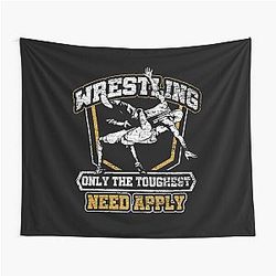 Wrestling Hard Guys Tapestry