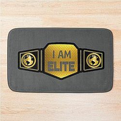 Wrestling Belt I Am Elite Choose Background Color Bath Mat