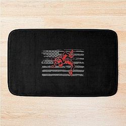 Patriotic American Flag High School College Wrestling Bath Mat