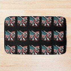Dabbing Wrestling Boy Wrestler US Flag Bath Mat
