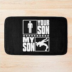 Wrestling Parents Gift - Your Son vs My Son Bath Mat