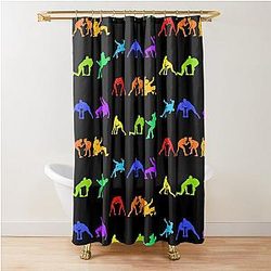 Colorful Wrestling Art Shower Curtain