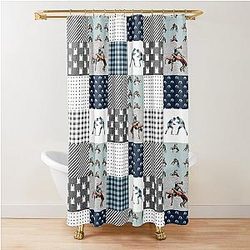Wrestling Sport Checkered Pattern  Shower Curtain