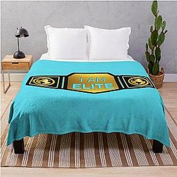 Wrestling Belt I Am Elite Choose Background Color Throw Blanket