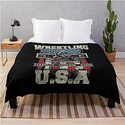 USA Wrestling - Strength - Courage - Honor - For Youth and Men Classic  Throw Blanket