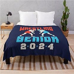 Wrestling Senior 2024 Throw Blanket