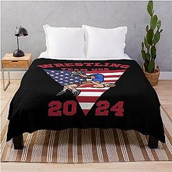 Team USA wrestling  Throw Blanket