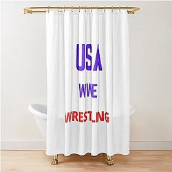 usa wwe wrestling  Shower Curtain