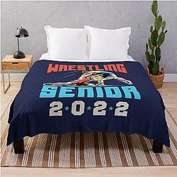 Wrestling Senior 2022 Wrestler Throw Blanket