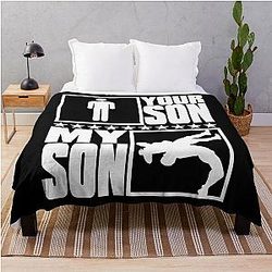 Wrestling Parents Gift - Your Son vs My Son Throw Blanket