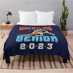 Wrestling Senior 2023 Throw Blanket