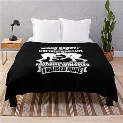 Funny Wrestling Sports Humor For A Freestyle Wrestler Parent Throw Blanket