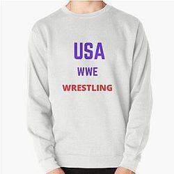 usa wwe wrestling  Pullover Sweatshirt