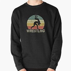 Retro Wrestling Shirt For Amateur Or Professional Wrestler "Back throw" T-shirt Design Wrestling Pullover Sweatshirt