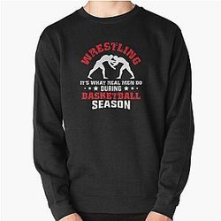 Funny Wrestling, Real Men Wrestle, Youth Wrestling Pullover Sweatshirt
