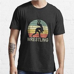 Retro Wrestling Shirt For Amateur Or Professional Wrestler "Back throw" T-shirt Design Wrestling Essential T-Shirt