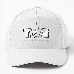The Wrestling Enthusiast Logo White Baseball Cap