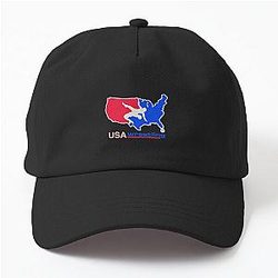 USA WRESTLING LOGO Dad Hat