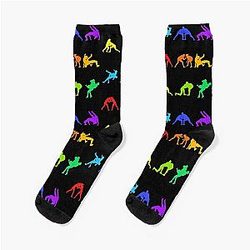 Colorful Wrestling Art Socks