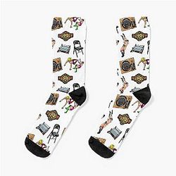 pro wrestling sticker pack  Pro wrestling pattern Socks