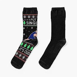 Wrestling Put Your Singlet On Christmas Gift For Wrestler Socks