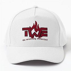 The Wrestling Enthusiast Red Logo Baseball Cap