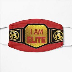 Wrestling Belt I Am Elite Choose Background Color Flat Mask