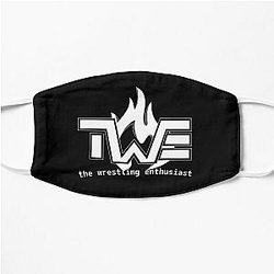 The Wrestling Enthusiast Logo White Flat Mask