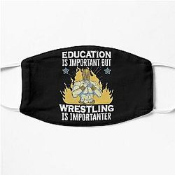 Education Is Important Wrestling Is Importanter Lucha Libre Flat Mask