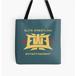 Elite Wrestling Entertainment T-ShirtGolden EWE Elite Elite Wrestling Entertainment All Over Print Tote Bag