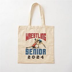 Wrestling Senior 2024 Cotton Tote Bag