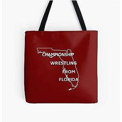 Championship Wrestling From Florida All Over Print Tote Bag