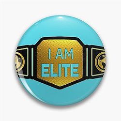 Wrestling Belt I Am Elite Choose Background Color Pin