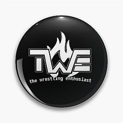 The Wrestling Enthusiast Logo White Pin